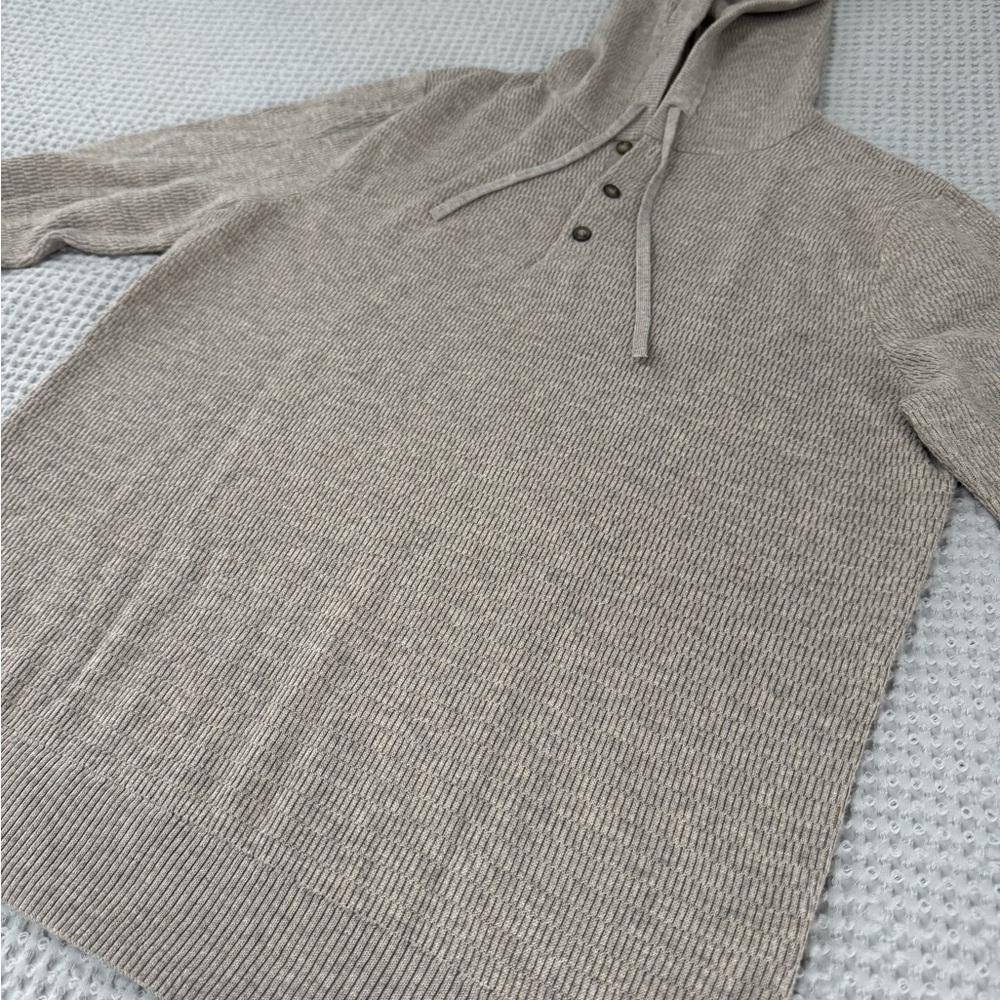 Beige Knit Hoodie - Hawker Rye